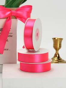 18m/Roll 2cm High Density Polyester Ribbon, Wedding Bouquet Packaging Ribbon, Handmade Gift Packaging Woven Ribbon, Party Decoration Satin Ribbon - Multicolor - View 5