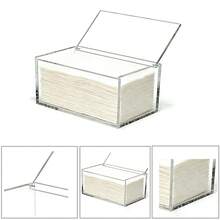 [Free Shipping]Acrylic Box With Lid Coffee Pod Holder Organizers Contanier Clear Dryer Sheet Dispenser For Laundry Organization And Storage Laundry Room Decor - 7.1x4x3.1英寸 - 查看 5