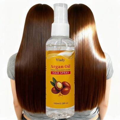  Ylady 摩洛哥坚果油强韧保湿护发喷雾，专为干枯毛躁受损发质设计，抚平毛躁，增添光泽和柔软度，轻盈免洗护发素，清爽不油腻，100毫升/3.38液盎司