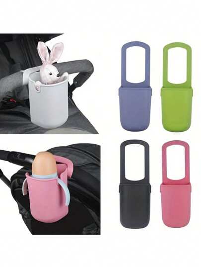 حامل كوب سيليكون عالمي، قفص زجاجة ماء الدراجة من السيليكون، حامل كوب عربة الأطفال، حامل كوب محمول للمركبات الخارجية، حقيبة تخزين سيليكون، كم زجاجة ماء الدراجة، مناسب للدراجة والدراجة الكهربائية وعربة الأطفال والكرسي المتحرك والدراجة النارية، سهل التركيب، سعة متعددة للزجاجات، مصنوع من مادة السيليكون