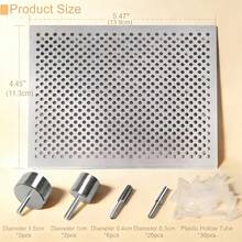 KLONKEE Kit de Jig de Alambre de Aluminio con 30 Clavijas Metálicas para Hacer Joyas, Diseño Básico de Torsión, Elementos con Cuentas, Herramienta DIY para Manualidades de Navidad, Halloween, Acción de Gracias, Incluye Alicates Puntiagudos para Joyería y Kit de Enrollado - No se Necesita Fuente de Alimentación - Multicolor - Ver 4