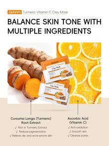 LAIKOU 1 Set Mixed Mud Mask Pack, 25pcs*5g, Green Tea, Cherry Blossom, Vitamin C, Turmeric Vitamin C, Milk, Adult Facial Cleansing Mask, Travel Size, Convenient For Beach, Party, Skincare - 25pcs - View 3