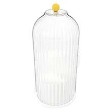 SanBouSi Rotation Makeup Brush Container Makeup Brush Holder Clear Lid Makeup Brush Organizer - Blanco y transparente - Ver 9
