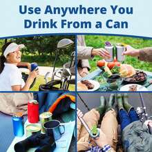 6-Pack Can Opener – Easy Open Drink Tab Toppers&Can Covers For Soda, Beer,  Shields From Bugs, Dust At The Party,Camping, BBQ - 彩色 - 查看 8