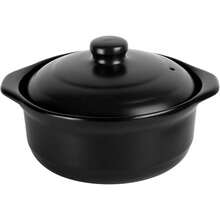 Clay Pot For Cooking With Lid 1.9 Quart Ceramic Cooking Pot Ceramic Cookware Heat-Resistant Casserole Dish With Lid Korean Stone Pot Cookware For Cooking Hot Pot Soup Meat Rice - Black - View 7