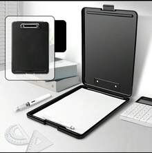 CARPETA PORTAPAPELES CON ALMACENAMIENTO Y CLIP/ NEGRO - Libro único - Ver 4