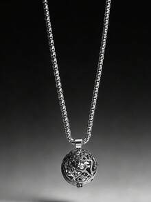 1pc Gothic Style Skull Heart Pendant Necklace, Retro Hip-Hop Unisex Choker, Unique Gift For Music Festivals And Daily Wear - Heart Skeleton Necklace - View 10