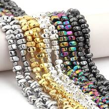 1 String About 90pcs Irregularly Shaped Hematite Beads, Perfect For Necklace Bracelet Keychain Jewelry Making - Irregular Oval - View 3