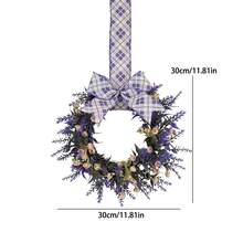 Spring Lavender Wreath For Cabinets Colorful Flower Bow Hanging Garland For Farmhouse Front Door - Multicolor - View 7