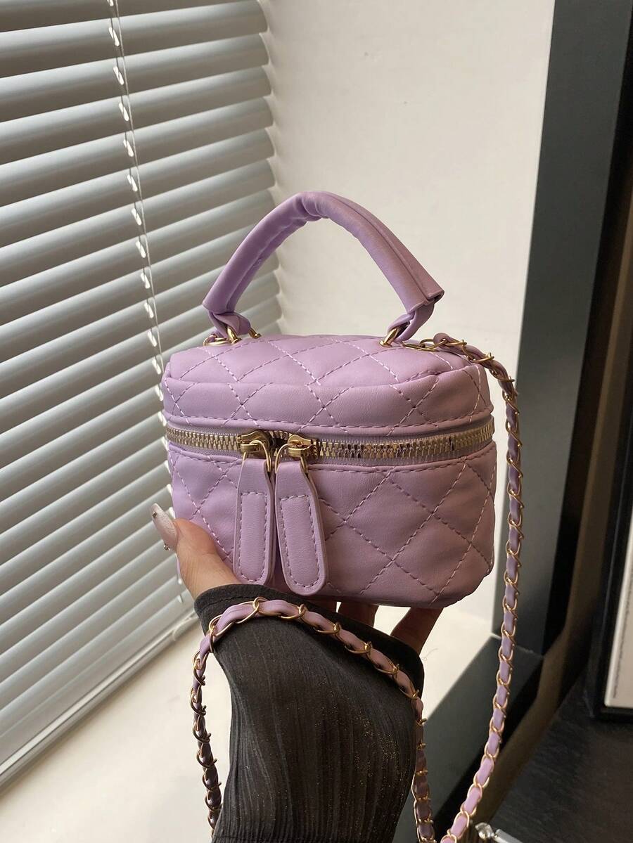 Lightweight Mini Chain Bag Quilted Handbag Bucket Bag Suitable For Girls, College Students And Office Workers