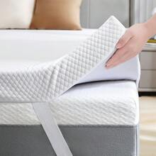 Sour Lemon Mattress Topper 180x200cm, Mattress Topper 140x200cm, Mattress Topper 90x200cm, 7cm/10cm Thick Memory Foam Mattress Topper, Fitted Sheet For Topper 180x200cm, Soft, Removable Cover With Non-Slip Band, Portable For Improved Sleep Quality, Comfortable Mattress For Back And Side Sleepers, 7cm/10cm High Mattress Topper For Box Spring Beds And Uncomfortable Beds, Sofa Beds, Oeko-TEX®, CertiPUR-US Certified - 白色 - 查看 16