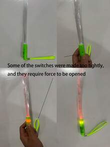 16支/4支装发光光纤棒，LED灯棒，发光派对用品，光纤棒，LED闪光棒，适用于派对、婚礼、新年派对、复活节、春夏派对、圣诞节、感恩节、万圣节及其他场合 - 彩色 - 查看 3