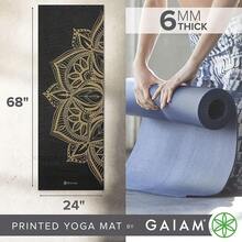 Yoga Mat - Premium 6mm Print Extra Thick Non Slip Exercise & Fitness Mat For All Types Of Yoga, Pilates & Floor Workouts (68inchL X 24inchW X 6mm Thick) - Metallic - 查看 4