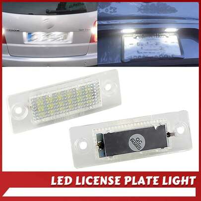 2 piezas Luz de matrícula LED Luz de placa de matrícula Canbus para VW T5 Transporter 2003-2009 / Touran 2003-2010 / Golf 2005-2009 / Jetta 2005-2010 / Passat Cimousint 2001-2005 / Passat Combi/ 2006-2008 / Para S'koda Super I 2002-2008