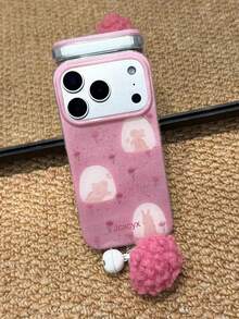 可爱卡通郁金香花兔印花软壳手机壳，带挂球吊坠，兼容 17 Pro Max、17 Pro、16 Pro Max、14、15 Pro、13、12 Pro、14 Plus、17 Air、11 - 鬱金香小兔 - 查看 7