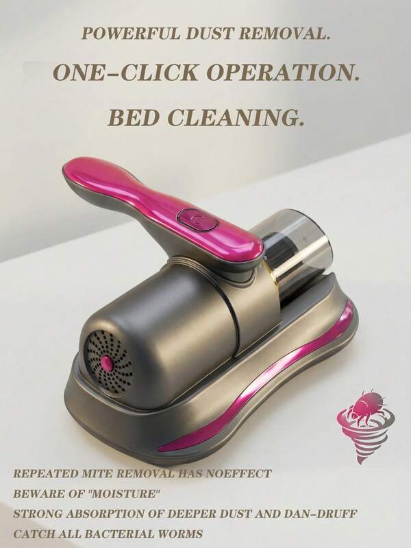 1 szt. przenośny, ręczny, akumulatorowy odkurzacz do usuwania roztoczy, domowy odkurzacz, urządzenie do usuwania włosów, bezprzewodowy odkurzacz ręczny, wydajne czyszczenie pościeli/sofy/sierści zwierząt/dywanów