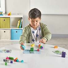 Hand2mind MathLink Cubes Numberblocks 1-10 Activity Set, 30 Preschool Learning Activities, Counting Blocks, Linking Cubes, Educational Toys For Kids, Number Games, Math Manipulatives Kindergarten(Default) - Multicolor - View 3