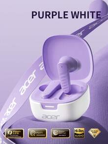 Tai nghe Bluetooth không dây nâng cấp của Acer, kiểu dáng nhét tai, nhiều màu sắc để lựa chọn, âm thanh nổi trầm sâu, khử tiếng ồn thông minh, chất liệu silicon mềm mại tạo cảm giác thoải mái, phù hợp cho thể thao, chạy bộ, đạp xe, tương thích với điện thoại và máy tính bảng, phiên bản mới năm 2026. - Một cỡ - Xem 17