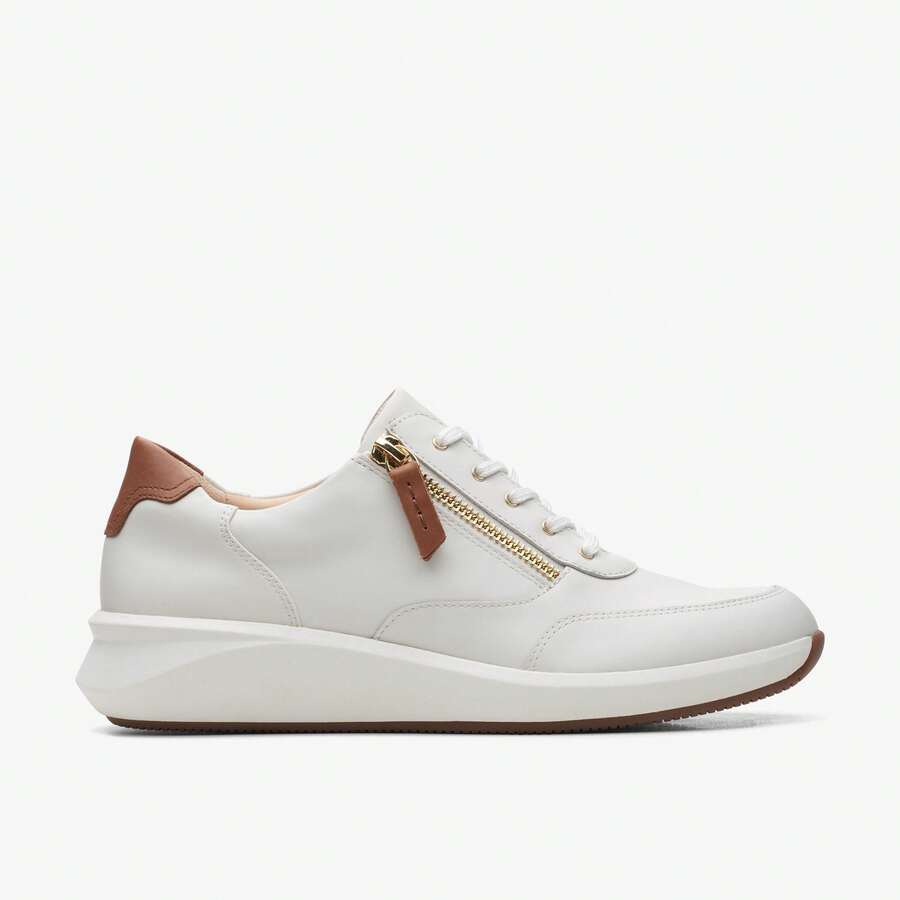 Clarks Un Rio Zip - White - View 1