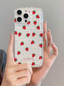 1个时尚创意全屏草莓花朵字母图案手机壳，适合作为节日礼物，兼容三星、苹果XS/XS Max/XR/11/12/13/14/14 Plus/15/15 Plus/16/16 Plus/7/8 Plus/17/17 Pro等型号 - 彩色 - 查看 7