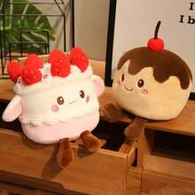 1个可爱柔软的毛绒生日蛋糕仙女娃娃，创意生日礼物，水果蛋糕毛绒娃娃，生日礼物填充枕头 - 30公分*20公分(250公克) - 查看 4