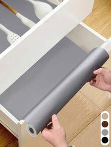 1 Roll 30x150cm High Quality Brown Drawer Liner, Waterproof Non-Slip Shelf Liner, Washable Oil-Resistant Liner For Kitchen Cabinet, Desk, Home Organization - Multicolor - View 3