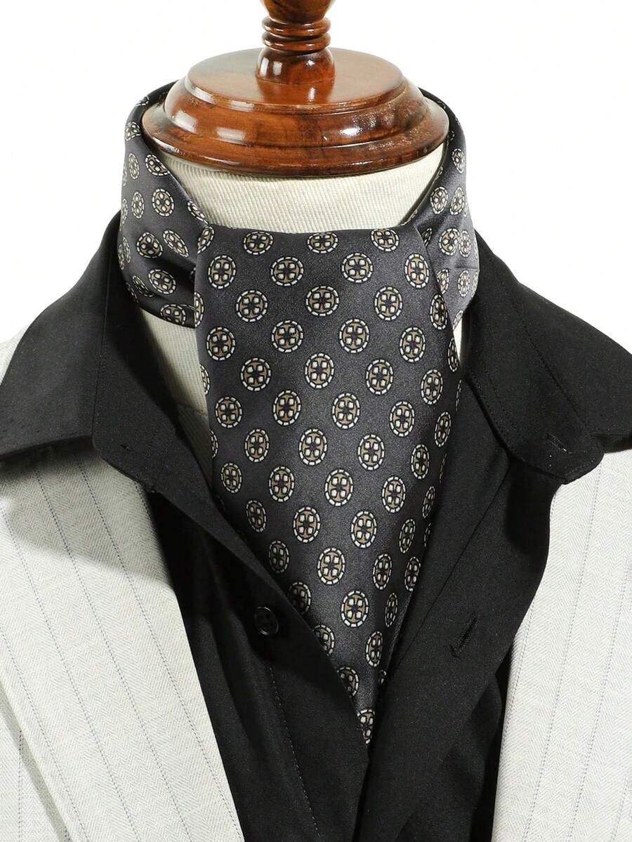 1pc Men's Fashion Polka Dot Print Pattern Minimalist Bandana, Suitable For Daily Outings, Play, Travel Matching - Multicolor - View 1