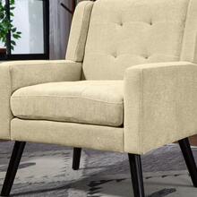 Living Room Chairs - Beige + Upholstered - View 8