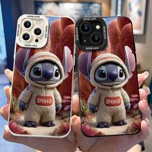 Official Disney Lilo & Stitch Cute Phone Case: Cosmic Explorer Stitch Print In Fuzzy Hoodie With Alien Landscape Background & "GOOD LUCK" Detail, Shockproof Protective Cover With Reinforced Camera Protection For IPhone 17, 16, 15, 14, 13, 12, And 11 Pro Models, Equipped With Shockproof Protection. A Perfect Gift For Family, Friends, Birthdays, Holidays, And Special Occasions. - White - View 1