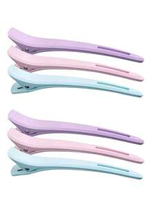 12/6/3/1 Pcs Pack Duck Clip Seamless Hair Clips, Large Size Bangs Clip For Hairstyling, Makeup And Haircut - Multicolor - View 5