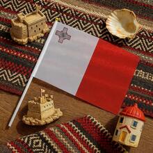 Bandera Malta, MXTMF-000, 1Pza, Malta, 14x21cm, Tela Poliéster, Asta Plástico. - Multicolor - Ver 3