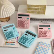 12-Digit Commercial Calculator With Large Screen (Dual Power Solar Or Battery) - Green - View 2