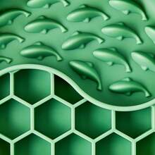 Pet Slow Feeder Bowl With Fish Shape, Non-Slip Silicone Feeding Bowl, Interactive Puzzle Food Bowl For Dogs And Cats, Sage Green - mặc định - Xem 4