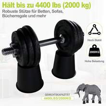 LILIIN 8-Piece Round Table Risers 12cm + 6.5cm High Combination, Adjustable Bed & Chair Risers, Stackable Furniture Lifting Pads Made Of PP, Table Leg Extensions For Sofa, Bed Feet & Table - Round Height Increaser - View 4