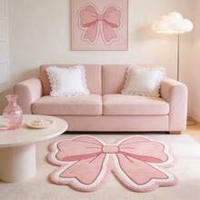 1pc Pink Bow Pattern Doormat, Decorative Carpet, Bedroom Decor, Small Rug, Carpet, Home Decor, Living Room Carpet, Living Room Small Rug, Bedroom Rug, Living Room Home Decor, Outdoor Rug, Washable Carpet - Multicolor - View 4