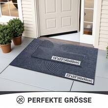 EDIMENS Premium Doormat 40x60 & 60x90 Cm | Machine Washable, Absorbent & Non-Slip | Indoor/Outdoor Use For Entrance, Kitchen, Patio | Dirt Trapping Mat - Xám nhạt - Xem 8