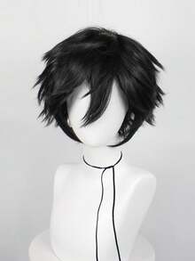 Multi Colored Short Wig, Women's Short Straight Hair With Bangs, Men's Wig, Anime Wig, Halloween Party Costume Wig, High Temperature Resistant And Can Be Styled In Multiple Colors - Multicolor - View 13
