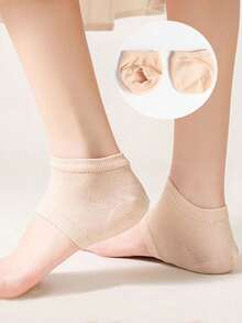 2 Pairs Heel Repair Socks - For Smoothing, Moisturizing And Preventing Cracked Heels - Multicolor - View 7