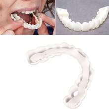 2pcs/Set Soft White Comfortable Tooth Veneers, Smile Dental Covers, Includes Upper And Lower Rows, Unisex Easy To Wear Tooth Concealing Solution, Boost Confidence, Temporary Cosmetic Tooth Covers, Universal Tooth Defect Repair Veneers - White - View 7