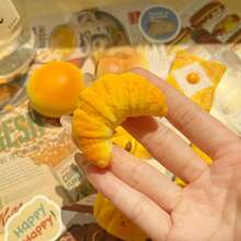 慢回弹粘手指逼真面包，超柔软挤压玩具，湿软超慢回弹玩具，挤压玩具，减压挤压玩具，礼物 - 彩色 - 查看 8