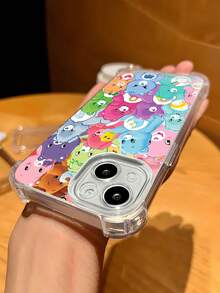 Bonita funda de TPU anticaídas con estampado de oso colorido, compatible con fundas de , OPPO, Vivo, Redmi, , , Honor y ,  17,  16 Pro Max,  15 Pro Max,  13 y  12. Fabricada en TPU, ofrece protección anticaídas. Ideal como regalo para familiares, amigos, seres queridos, novios o novias, y para Navidad.funda de ,  funda de  16, Navidad,  fundas de , funda de  15,  17 Pro Max, fundas para , funda de  16 Plus, regalos de Navidad, funda de  13 - LB4 transparente - Ver 5