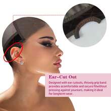 1 Pc 9x6 Lace Wig Grip Cap For Glueless Wig - màu nâu - Xem 2