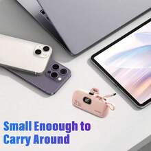 Fast Charging Power Bank With Built-In Cable And Connector Mini Portable Power Bank 30000mAh Fast Charging Battery Pack With USB-C Input/Output Compact Pocket Charger Compatible With Iphone & Android Phones Travel Outdoor Adventures Holiday Gifts Valentine's Day Gift - Multicolor - View 5