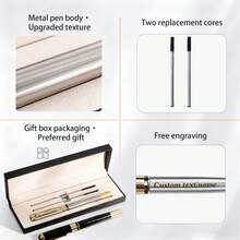 1 Set High-End Ballpoint Pen | Free Laser Engraving Customization | Black Ink Elegant Office Gift Set | Exquisite Ballpoint Pen With Gift Box Packaging | Birthday Gift | Daily Office Use, School Supplies, Work Pens, Graduation Gifts | Back-To-School Gift | Mother's Day Gift | Teacher's Day Gift - Nhiều màu - Xem 6
