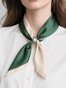 1 pièce Boucle de foulard en soie, Clip de foulard en métal, Bouton de foulard géométrique minimaliste, Accessoire de mode pour femmes - Or, Nouvelle boucle de foulard brillante minimaliste, Attache-foulard multifonction, Boucle d'anneau de foulard, Clip de foulard élégant et lisse, Accessoire de bijoux à la mode pour femmes, Accessoire vestimentaire - Multicolore - Voir 11
