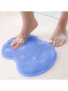 1pc Anti-Slip Shower Foot Scrubber With Exfoliating Pad - Improves Blood Circulation, Cleanses Feet - Bathroom Accessory - A - View 1