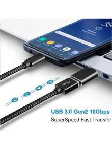 1-2个黑色USB适配器，USB母口转Lightning公口转换器，便携式相机读卡器，U盘，鼠标键盘集线器适配器，兼容 14 Pro Max/14 Pro/14 Plus/14/13/12/11系列，即插即用 - 黑色 - 查看 6