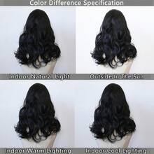 ZigZag Hair 14英寸黑色波波头合成蕾丝前假发，预先拔毛的自然发际线，白色高温纤维耐热假发 - 180%密度，男女通用角色扮演假发 - 彩色 - 查看 4