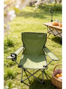 Portable Folding Chair, Lightweight Backrest Fishing Leisure Chair, Camping Beach Chair - Multicolor - View 2