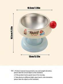 Comederos elevados ajustables para mascotas, tazones duales de acero inoxidable, protección de cuello anti-vómito, adecuados para gatos y perros - 500ml - Ver 2